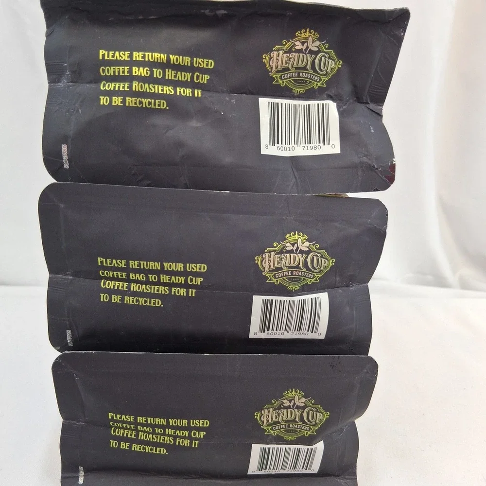 Heady Cup Sun Peel Light Roast Specialty Coffee Whole Bean 3-12 oz Bags EXP 1/26